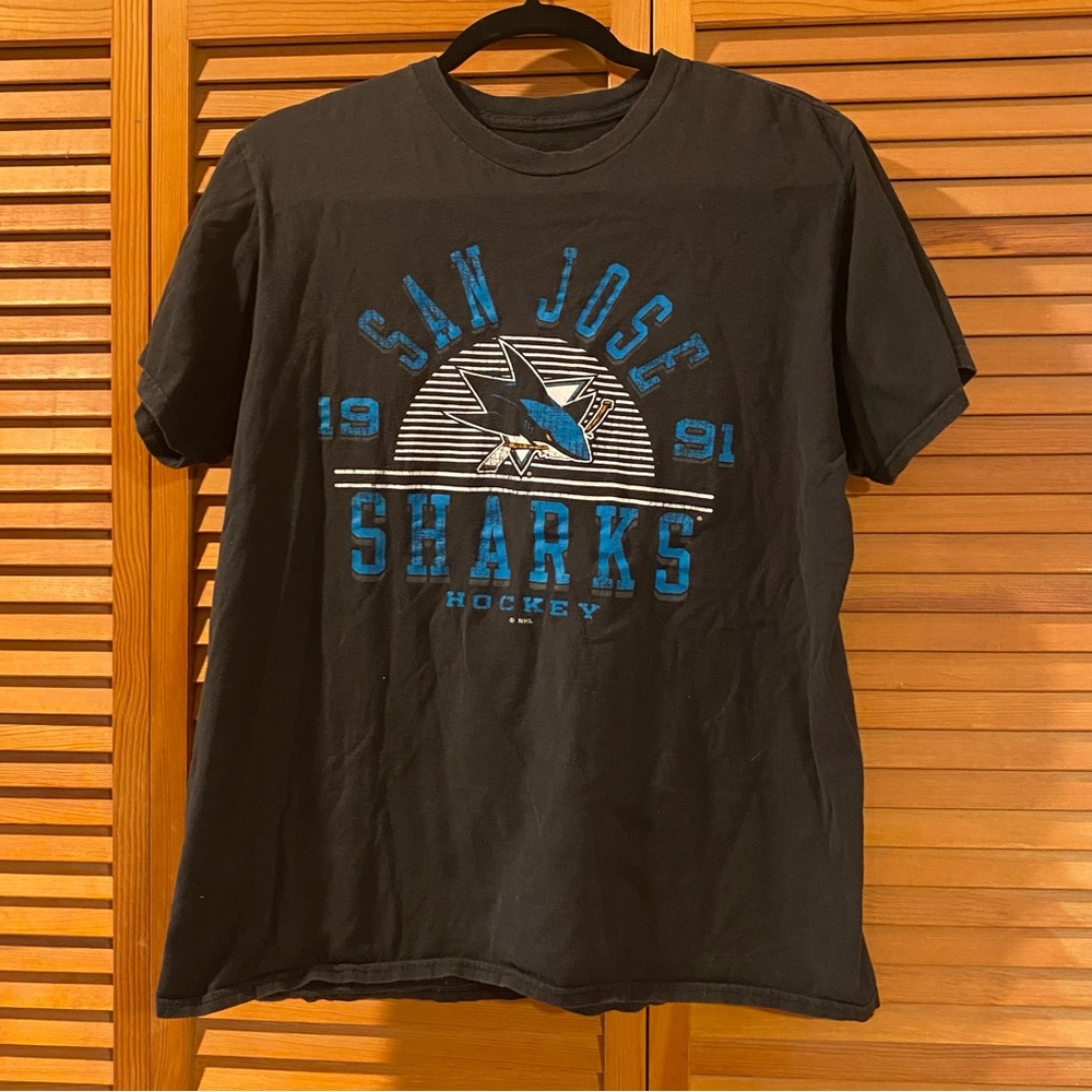 San Jose Sharks Hockey T-shirt Hanes Size Large